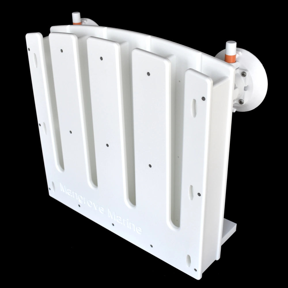 Removeable and portable, Mangrove Marine’s SeaSucker Speargun Rack holds spearguns wherever best placed on your boat. Fits most American and Euro style gun butts and uses only King brand Starboard for consistent quality, precision, and UV resistance.