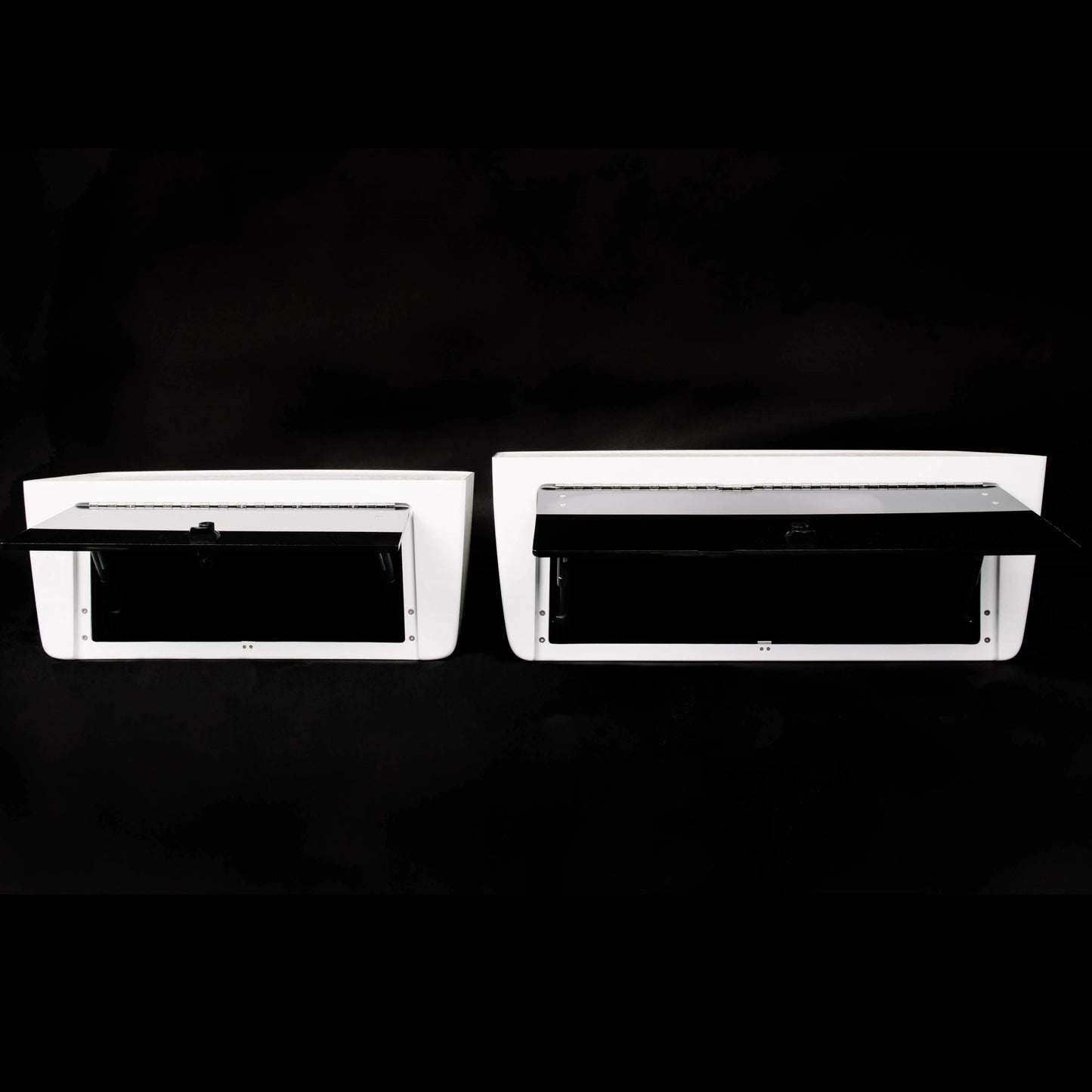 Don't have a secure and dry place to put your expensive watch, phone or camera on the boat? The Electronics Box by MangroveMarine.com uses high quality materials and hand laid fiberglass with 3/8" Plexiglass brand acrylic front door sealed with high quality foam gasket, locking front door,, gas shocks for smooth door closing, water resistant seal and all stainless steel hardware.